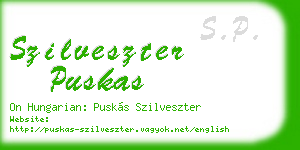 szilveszter puskas business card