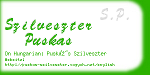 szilveszter puskas business card